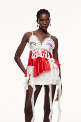 Ceallagh Kırmızı Dantel Saçaklı Üst